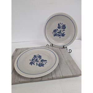 Pfaltzgraff Yorktowne Set of 2 Dinner 10" Plates Stoneware USA Blue